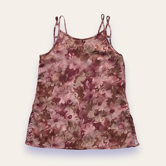 Vintage - Floral Pattern Double Spaghetti Straps Top - Picture 3 of 7
